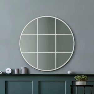 Mirroroutlet Circulus White Round Wall Mirror - 80x80cm Mirroroutlet Circulus White Round Wall Mirror - 80x80cm