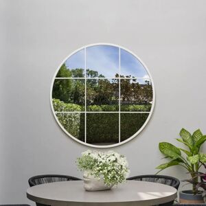 Circulus White Large Garden Mirror - 100x100cm Circulus White Large Garden Mirror - 100x100cm