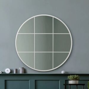 Mirroroutlet Circulus White Round Window Mirror - 39x39 in Mirroroutlet Circulus White Round Window Mirror - 39x39 in