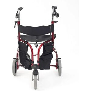 Drive Tri Walker Red - Lightweight, Height Adjustable, Foldable Rollator with Seat Drive Tri Walker Red - Lightweight, Height Adjustable, Foldable Rollator with Seat