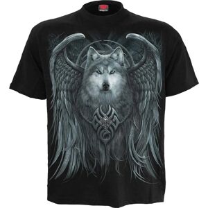 Gothisk Wolf Spirit T-Shirt fra Spiral Direct - Svart Gothisk Wolf Spirit T-Shirt fra Spiral Direct - Svart