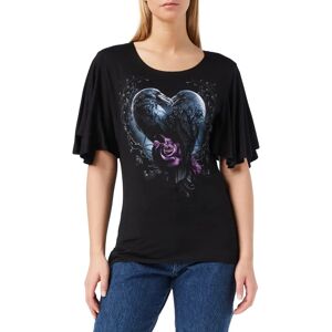 Spiral Direct Raven Heart - T-shirt gothique noir à manches longues - Publicité Spiral Direct Raven Heart - T-shirt gothique noir à manches longues - Publicité