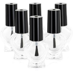 TRIXES 6 Frascos de esmalte em forma de coração - Acessórios para unhas TRIXES 6 Frascos de esmalte em forma de coração - Acessórios para unhas