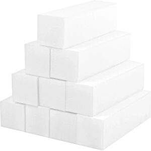 TRIXES: 10 Blocos de buffer de unhas brancos - Todos os tipos de unhas TRIXES: 10 Blocos de buffer de unhas brancos - Todos os tipos de unhas