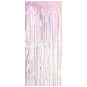 TRIXES Iridescent Fringe fólia függöny hátterű-Party függöny dekoráció-esküvő Egyszarvú sellő téma-2 méter TRIXES Iridescent Fringe fólia függöny hátterű-Party függöny dekoráció-esküvő Egyszarvú sellő téma-2 méter