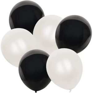 TRIXES Pack de 50 Ballons en Latex Noir et Blanc - Décorations - Publicité TRIXES Pack de 50 Ballons en Latex Noir et Blanc - Décorations - Publicité