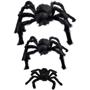 TRIXES Araignées en peluche noires - Décorations Halloween 3 pièces - Publicité TRIXES Araignées en peluche noires - Décorations Halloween 3 pièces - Publicité