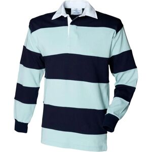 Front Row Navy Blue Stripe Rugby Polo - Poloshirt Front Row Navy Blue Stripe Rugby Polo - Poloshirt
