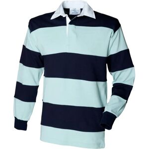 Front Row Sewn Stripe Long Sleeve Rugby Polo Shirt Blue/red/multicolour - Polo Shirt Front Row Sewn Stripe Long Sleeve Rugby Polo Shirt Blue/red/multicolour - Polo Shirt