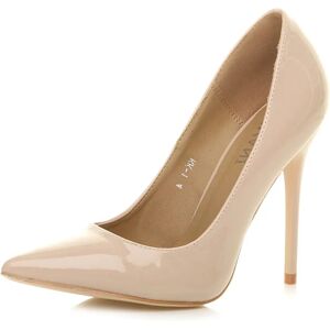 Ajvani Nude High Heel Shoes - Pointed Contrast Court - Smart Party Work Pumps Ajvani Nude High Heel Shoes - Pointed Contrast Court - Smart Party Work Pumps