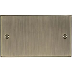Knightsbridge CS86AB Bordo Quadrato 2 G - Interruttore doppio, Ottone antico Knightsbridge CS86AB Bordo Quadrato 2 G - Interruttore doppio, Ottone antico