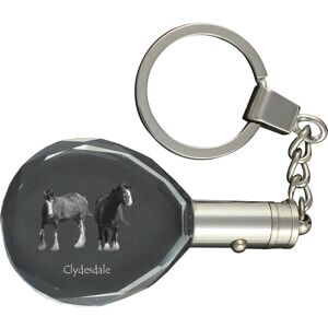 Art-Dog - Clydesdale Crystal Key Ring with LED - Keyring Art-Dog - Clydesdale Crystal Key Ring with LED - Keyring