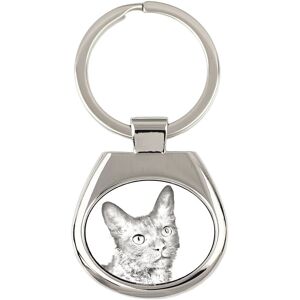 Art-Dog - LaPerm Cat - metal wolny od niklu - brelok Art-Dog - LaPerm Cat - metal wolny od niklu - brelok