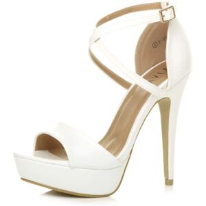 Ajvani Women's White Platform High Heel Peep Toe Sandals - Sandals Ajvani Women's White Platform High Heel Peep Toe Sandals - Sandals