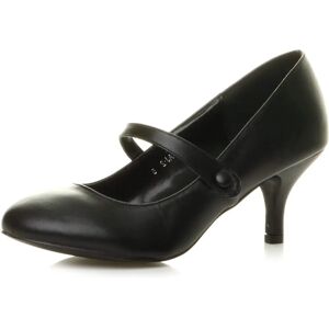 Ajvani Black Mary Jane Low Heel - Shoes Ajvani Black Mary Jane Low Heel - Shoes