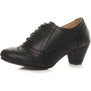 Chaussures Brogue Femme Ajvani Talon Moyen Basse - Noir - Publicité Chaussures Brogue Femme Ajvani Talon Moyen Basse - Noir - Publicité
