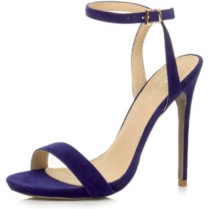 Ajvani Cobalt Blue Suede High Heel Sandals - Sandals Ajvani Cobalt Blue Suede High Heel Sandals - Sandals