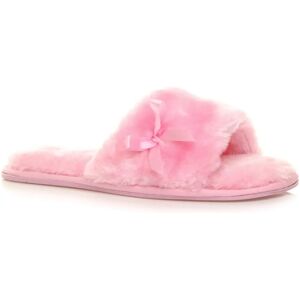 Ajvani Womens Flat Peep Toe Bow Luxury Cozy Faux Sheepskin Fur Slip-on Slippers Ajvani Womens Flat Peep Toe Bow Luxury Cozy Faux Sheepskin Fur Slip-on Slippers