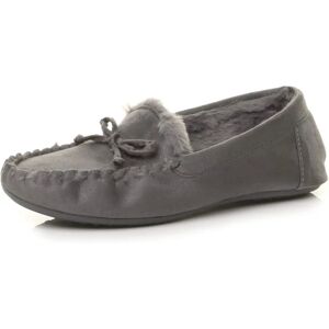 Ajvani Chaussures bateau en fausse peau de mouton grise - Chaussures - Publicité Ajvani Chaussures bateau en fausse peau de mouton grise - Chaussures - Publicité