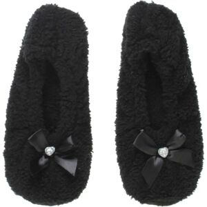 Ajvani Black Fleece Winter Slippers - Shoes Ajvani Black Fleece Winter Slippers - Shoes