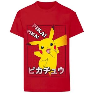 Pokémon Pika Pika Unisex T-shirt - 104-152 - Rød Pokémon Pika Pika Unisex T-shirt - 104-152 - Rød