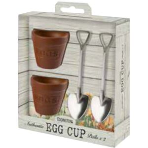 Eddingtons Flower Pot Egg Cups and Spoons Set of 2 - Egg Cups Eddingtons Flower Pot Egg Cups and Spoons Set of 2 - Egg Cups