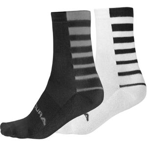 Endura Coolmax Stripe Socks - 2 Pack - Black - Socks Endura Coolmax Stripe Socks - 2 Pack - Black - Socks