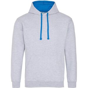 Just Hoods JH003 Heather Grey Varsity Hoodie - Sweatshirt - Publicité Just Hoods JH003 Heather Grey Varsity Hoodie - Sweatshirt - Publicité