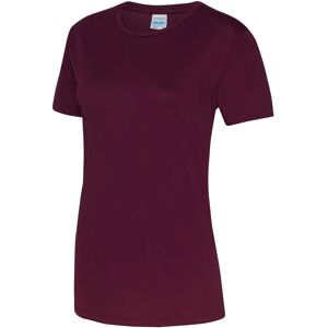 Just Cool JC005 Dames ademend Burgundy T-shirt - T-shirt Just Cool JC005 Dames ademend Burgundy T-shirt - T-shirt