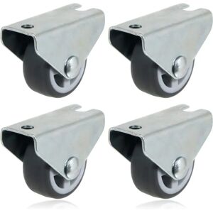 Spares2go - Universal Castor Wheels Fixed Plate 32mm - Pack 4 - Castor wheels Spares2go - Universal Castor Wheels Fixed Plate 32mm - Pack 4 - Castor wheels