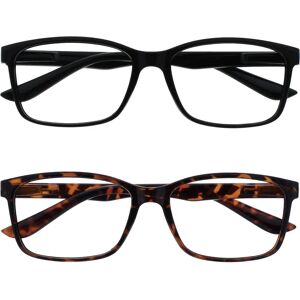 The Reading Glasses Company Black and Brown Turtle Readers - 2 Pack - +3 - 58 Gr The Reading Glasses Company Black and Brown Turtle Readers - 2 Pack - +3 - 58 Gr
