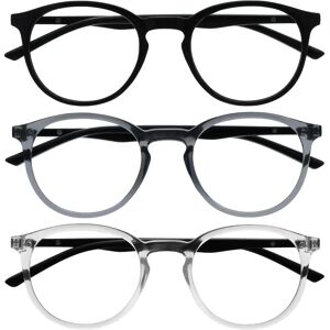 Opulize Stylish Round Reading Glasses - +1 - Pack of 3 Opulize Stylish Round Reading Glasses - +1 - Pack of 3