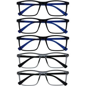 Opulize Reading Glasses - Large Rectangular Unisex - +1.00 Diopters Opulize Reading Glasses - Large Rectangular Unisex - +1.00 Diopters