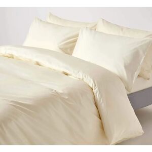 Homescapes Egyptian Cotton Duvet Cover with Pillowcase - Double - Cream - 200 TC Homescapes Egyptian Cotton Duvet Cover with Pillowcase - Double - Cream - 200 TC