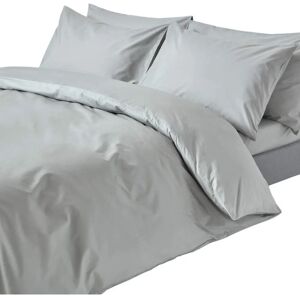 Homescapes Silver Grey Egyptian Cotton Duvet Cover with Pillowcases - Duvet Cover Homescapes Silver Grey Egyptian Cotton Duvet Cover with Pillowcases - Duvet Cover
