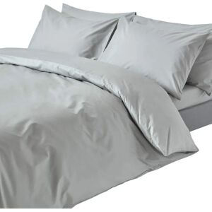Homescapes Egyptian Cotton Silver Grey Duvet Cover - Single - 200 TC Homescapes Egyptian Cotton Silver Grey Duvet Cover - Single - 200 TC