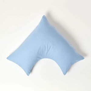 Homescapes Egyptian Cotton V Shaped Pillowcase - Blue - 200 TC Homescapes Egyptian Cotton V Shaped Pillowcase - Blue - 200 TC