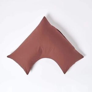 Homescapes Chocolate Egyptian Cotton V Shaped Pillowcase - 200 TC Homescapes Chocolate Egyptian Cotton V Shaped Pillowcase - 200 TC