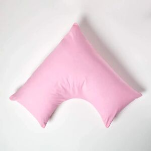 Homescapes Egyptian Cotton V Shaped Pillowcase - Pink - 200 TC Homescapes Egyptian Cotton V Shaped Pillowcase - Pink - 200 TC