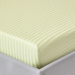 Homescapes Sage Green Egyptian Cotton Satin Stripe Fitted Sheet - Small Double Homescapes Sage Green Egyptian Cotton Satin Stripe Fitted Sheet - Small Double