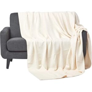 Homescapes Organic Cotton Waffle Blanket - 178x228cm - Natural Homescapes Organic Cotton Waffle Blanket - 178x228cm - Natural