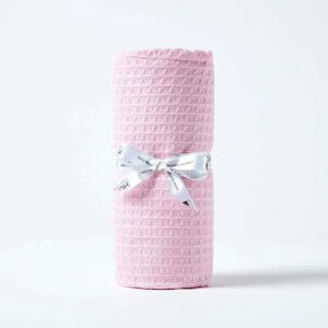 Homescapes Organic Cotton Waffle Baby Blanket Pink - Baby Blanket Homescapes Organic Cotton Waffle Baby Blanket Pink - Baby Blanket