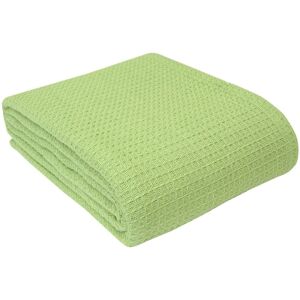Homescapes Organic Cotton Waffle Blanket - Sage Green - 178 x 228 cm - Blanket Homescapes Organic Cotton Waffle Blanket - Sage Green - 178 x 228 cm - Blanket