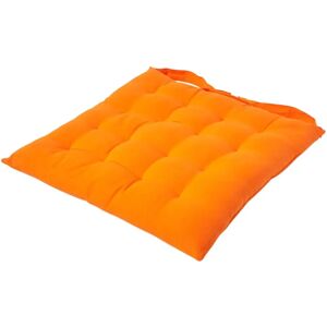 Homescapes Orange Cotton Seat Pad - Supportive & Soft Homescapes Orange Cotton Seat Pad - Supportive & Soft