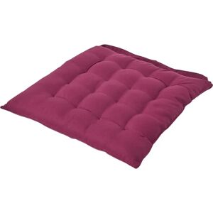 Homescapes Plum Seat Pad with Button Straps - Seat Pad Homescapes Plum Seat Pad with Button Straps - Seat Pad