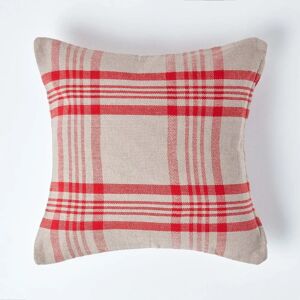 Homescapes Grey & Red Tartan Cushion Cover - Cushions Homescapes Grey & Red Tartan Cushion Cover - Cushions