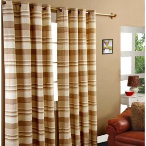 Homescapes Beige Cotton Morocco Striped Curtain Pair - Curtain Homescapes Beige Cotton Morocco Striped Curtain Pair - Curtain