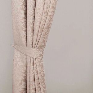 Homescapes Beige Velvet Jacquard Curtain Tie Back Pair - Curtain Tie Backs Homescapes Beige Velvet Jacquard Curtain Tie Back Pair - Curtain Tie Backs