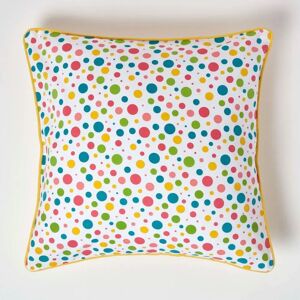 Homescapes Cotton Multi Colour Polka Dots Cushion Cover - Cushion Cover Homescapes Cotton Multi Colour Polka Dots Cushion Cover - Cushion Cover