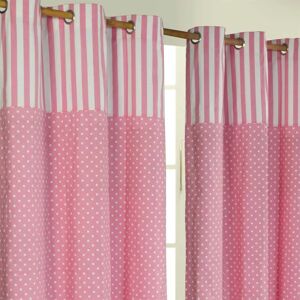 Homescapes Pink Polka Dots Curtain Pair - Curtain Type Homescapes Pink Polka Dots Curtain Pair - Curtain Type